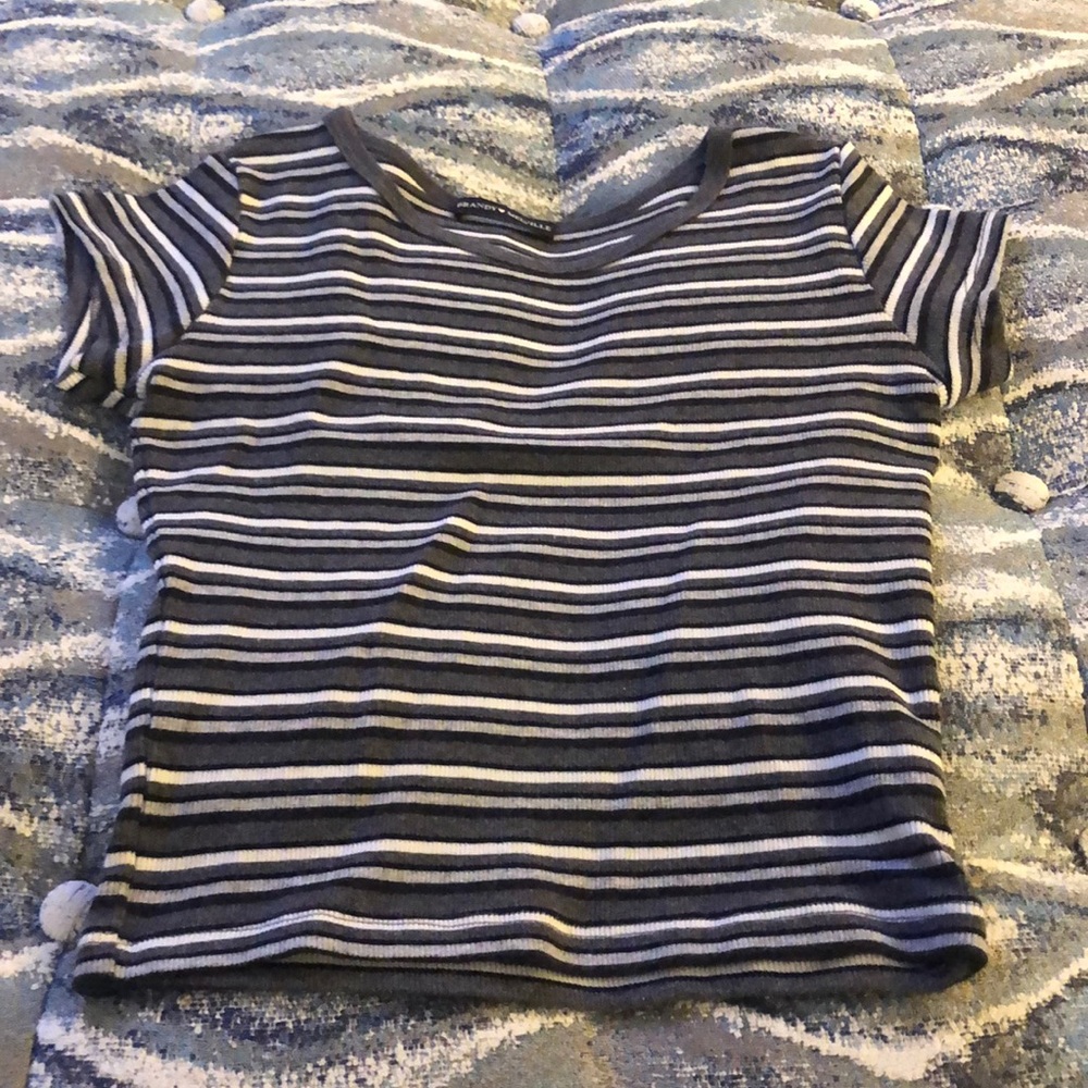 Brandy Melville striped ribbed T-shirt